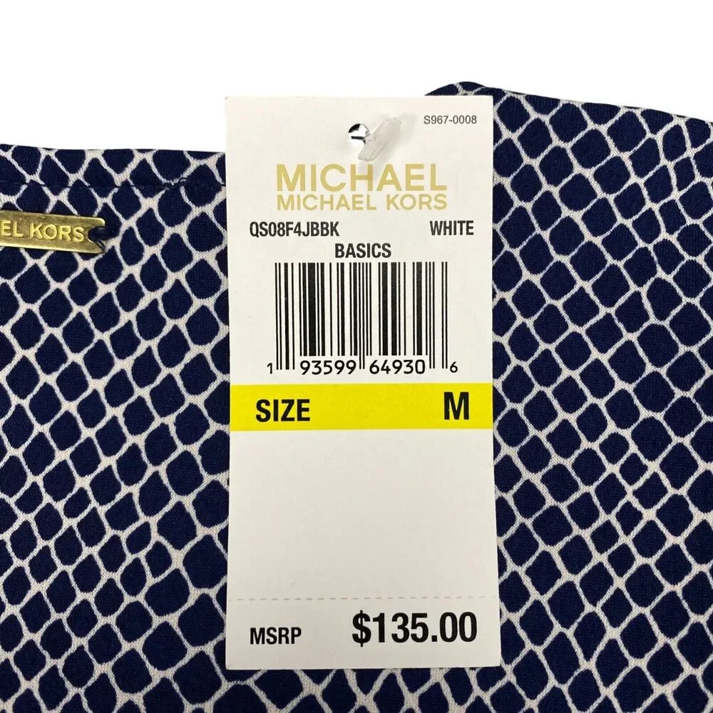 Michael Kors Sheath‎ Dress Womens Medium Navy White MSRP:$135